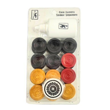 Knight Shot – Siscaa Galaxy Carrom Board 33×33 | 6mm Indian Ply In Black with Coin Set