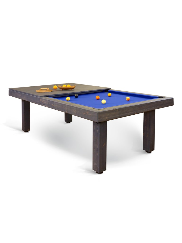 Bilijardai Dino Rustic Dark Brown Home Use Dining Pool Table 8ft