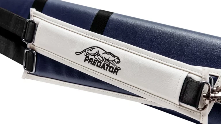 Predator Roadline Blue/White Hard Pool Cue Case - 2 Butts x 4 Shafts