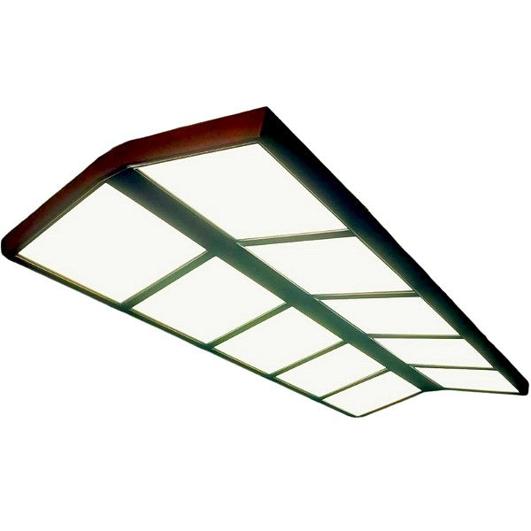 Knight Shot Snooker Curve 10 Panel Led Light Matte | Mahogany