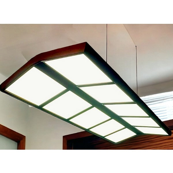 Knight Shot Snooker Curve 10 Panel Led Light Matte | Mahogany