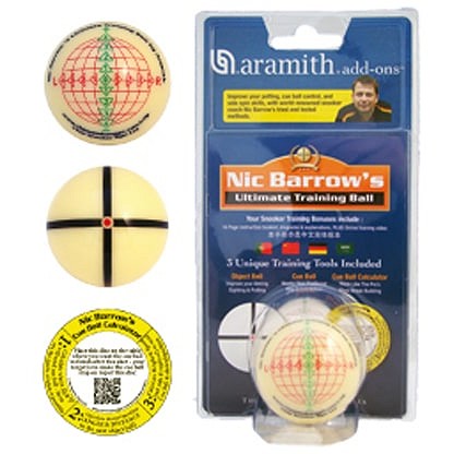 Aramith Nic Barrow's Ultimate Snooker Training Ball Blister Pack