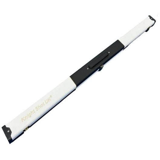 Knight Shot Snooker Hard Case 48" | White Black PU Leather | For 2pc &amp; 3/4 Jointed Snooker Cues | FB806