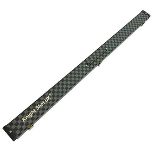 Knight Shot Snooker Hard Case 48" | Grey Checkered PU Leather | For 2pc &amp; 3/4 Jointed Snooker Cues | FB824A