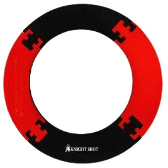 Knight Shot EVA Round Dartboard Surround Black &amp; Red