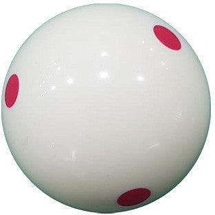 Knight Shot Snooker Cue Ball 2 1/16" | 6 Red Dots