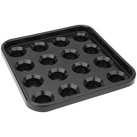 Knight Shot Billiard Plastic Ball Tray 16Pc | Black