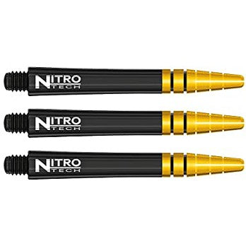 Red Dragon Nitrotech Medium Dart Shafts | Black/Gold