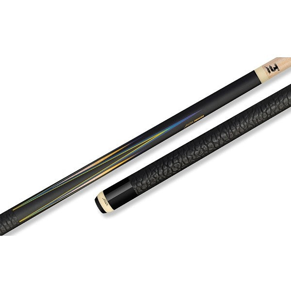 Predator 8-Point Sneaky Pete Pool Cue – Black/Curly/Blue – Elephant Pattern Leather Wrap