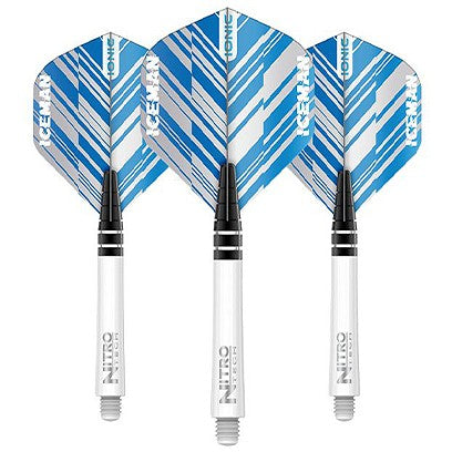 Red Dragon Gerwyn Price Ionic Blue Combo Dart Flights & Shafts