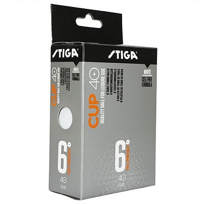 Stiga Cup 40+ 6-pack Table Tennis Balls | White