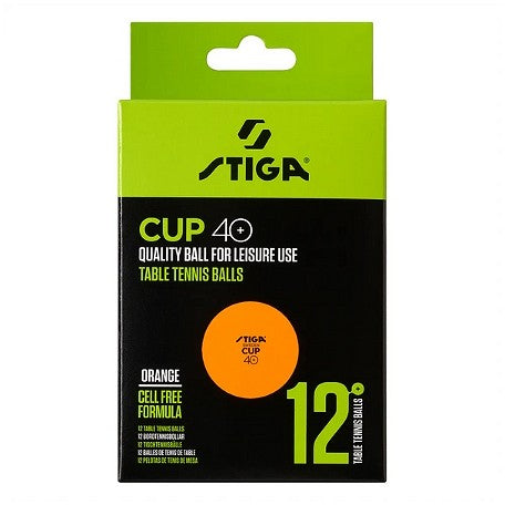 Stiga Table Tennis Balls Cup 40+ 12pcs Pack Orange