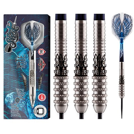 Shot Darts Birds Of Prey Kite | Steel Tip Dart Set | 80% Tungsten Barrels | 23 Grams