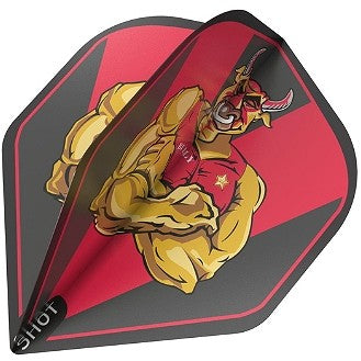 Shot Darts Michael Smith Bully Boy Dart Flight Set-Red-Standard | 3pcs