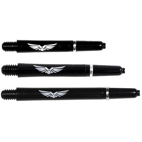 Shot Darts Eagle Claw Solid Black Medium Dart Shaft With Ring