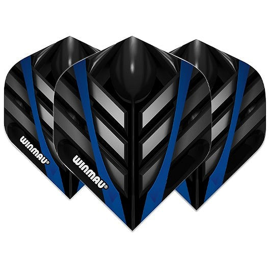 Winmau Mega Standard Black, Grey & Blue Dart Flights