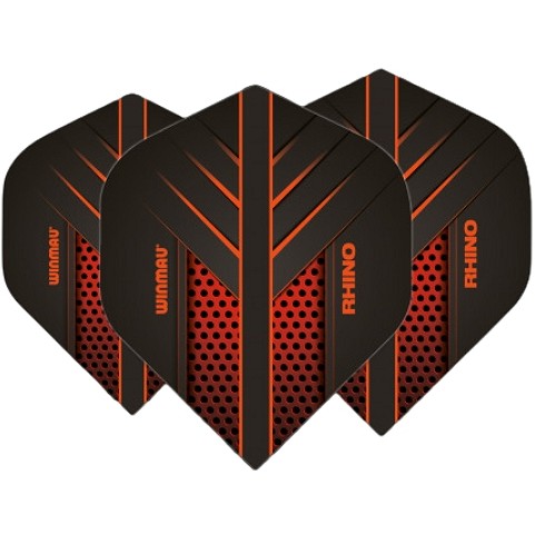 Winmau Rhino Players Black & Orange Dart Flights