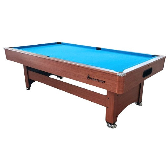 Knight Shot Home Use Billiard Table Maple Finishing in Wooden Base Slate w/ Ball Return System 8ft