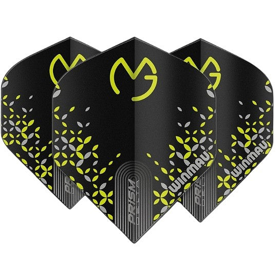 Winmau Prism Delta MvG Design Black, Green & Grey Dart Flights