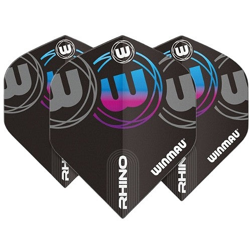 Winmau Rhino Black, Grey & Blue Dart Flights