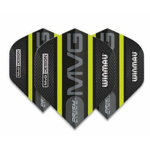 Winmau Prism Alpha MvG 2021 Black & Green Dart Flights