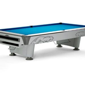 Predator ARC 9ft Professional Pool Table – White Matte with Brushed Silver | Ball Return System