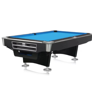 TSports 9ft Billiard Table – Black Finish with Ball Return | Professional Use