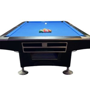 Knight Shot Royal 9ft Tournament Billiard Table | Ball Return System | Black & Brown Finish