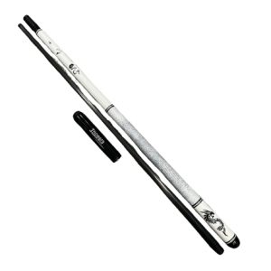 JFlowers Billiard Cue JFS20-15WF – Carbon Fiber Shaft & White Lizard Wrap