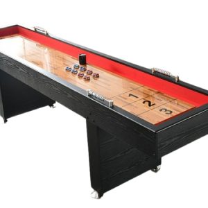 Knight Shot 9ft Shuffleboard Table – MDF Surface with Sleek Black PVC Finish