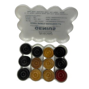Knight Shot – Siscaa Genius Carrom Coins Set – 8 mm (Plastic Box)