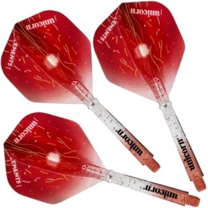 Unicorn Gripper 4 Elements Red/Clear Firestorm Combo Flight Shaft