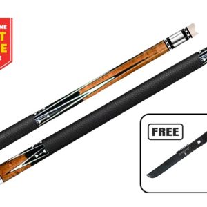 Knight Shot Billiard Cue KSP3 - 2PC Pool Cue & Birdseye Maple + FREE Soft Case