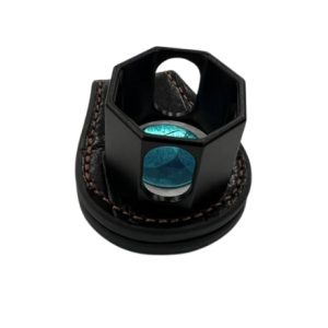 Knight Shot Chalk Holder Black K6 with Leather Clip Holder – Convenient Accessory for Billiard Players