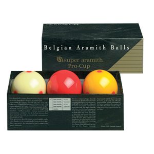 Aramith Super Carom Pro-Cup 61.5mm (3 Balls – White, Red & Yellow)