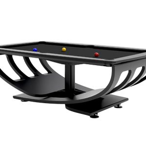 Bilijardai S6 7ft Modern Pool Table – Black Matte Finish | Ball Return System
