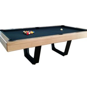 Billiards Breton Aero Pool Table in Solid Natural Oak Finishing w/ Metallic Black Legs 8ft