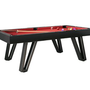 Billiards Breton Osmoz | Home Pool Table | Black Satin Finishing w/ Black Metal Legs