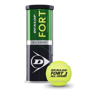 Dunlop Fort All Court Tennis Balls – 3pcs Tube | ITF Approved for All Surfaces