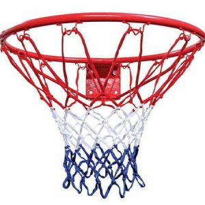 Knight Shot Basketball Hoop 45cm | Powder-Coated Steel Ring with Tricolor Net