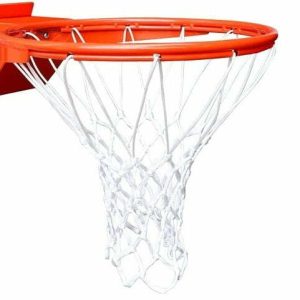 Knight Shot Basketball Hoop 45cm | Beige White Net & Powder-Coated Steel Ring
