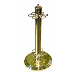 Knight Shot Steel Cue Stand – 6 Cue Holder | Gold Finish