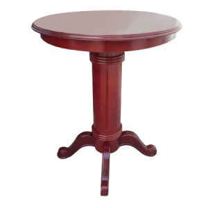 Knight Shot Round Pub Table – 36" Mahogany Top, 43" Bar Height | UAE Delivery