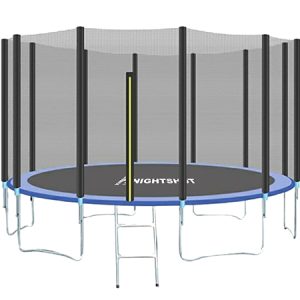 Buy 8ft Outdoor Round Trampoline with Safety Net & Ladder