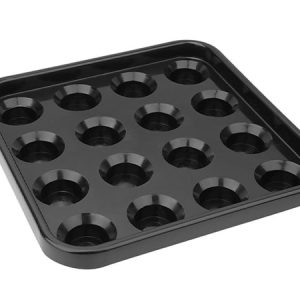 Knight Shot Billiard Plastic Ball Tray 16Pc | Black
