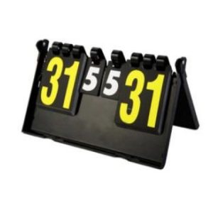 Knight Shot Portable Folding Scoreboard Black ABS Construction (Yellow & White Numbers)