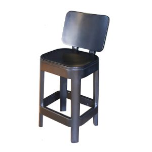 Knight Shot Wooden Pub Chair | Black Finishing