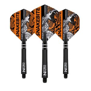 Red Dragon Peter Wright Snakebite Hardcore Orange Combo Dart Flights & Shafts
