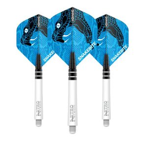Red Dragon Peter Wright Snakebite Ionic Blue Combo Dart Flights & Shafts