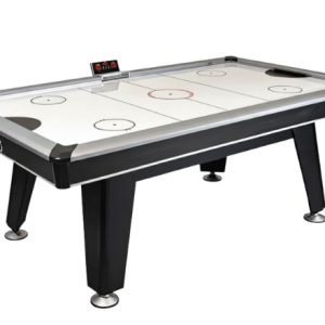 Roma Italy Air Hockey Table ES-AH6467 Black/Silver – 84″ with Accessories